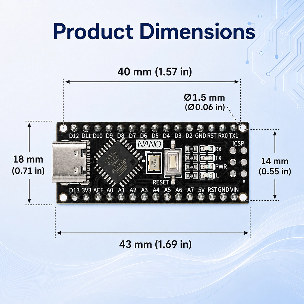 Nano ATmega328P Mini Development Board with Type-C - Image 3