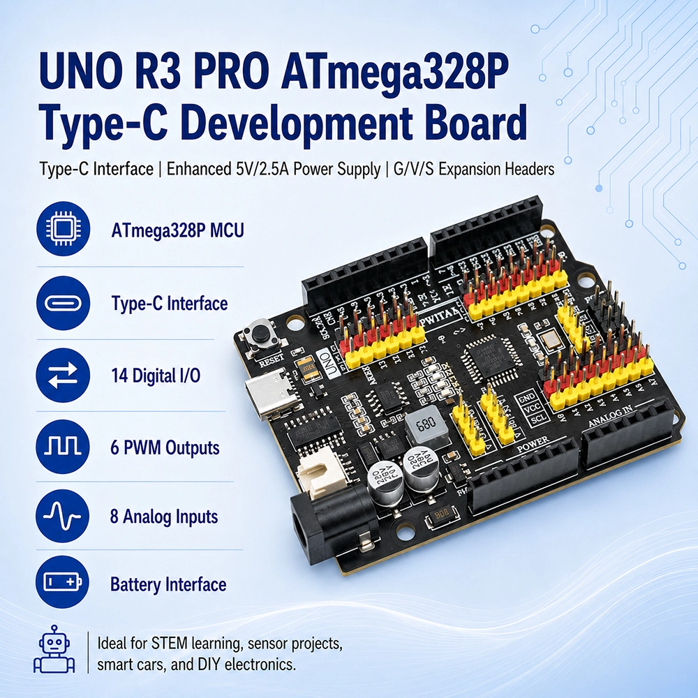 Arduino UNO R3 PRO ATmega328P Microcontroller Board for STEM Education - Image 2