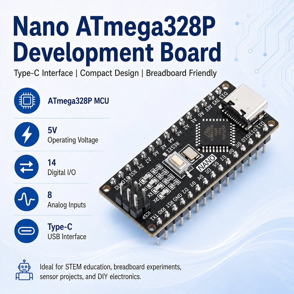 Nano ATmega328P Mini Development Board with Type-C - Image 2