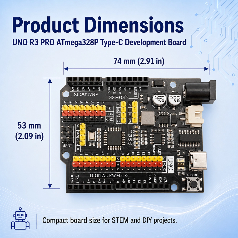 Arduino UNO R3 PRO ATmega328P Microcontroller Board for STEM Education - Image 3